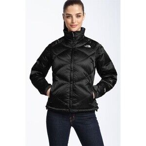 The North Face 550 Aconcagua Quilted Puffer Full Zip Lightweight Jacket Black S